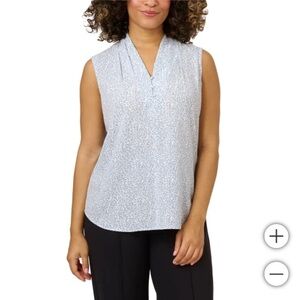 NWT Adrianna Papell Women's blue Sleeveless Top M XXL